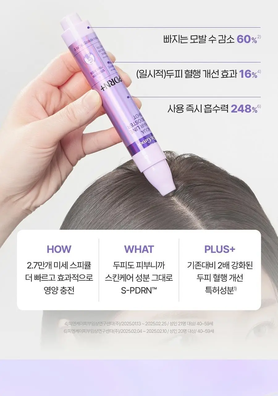 [풍성한헤어라인] 닥터그루트 아쿠아 PDRN 헤어라인 부스터샷 앰플 15ml 더블기획/단품 상세페이지 14